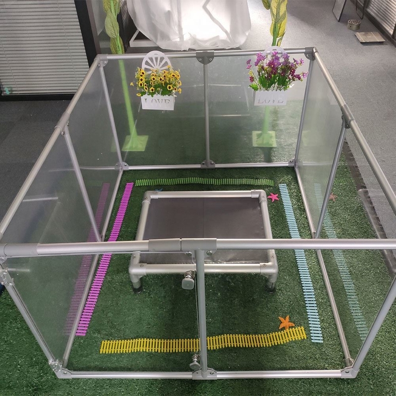 Chiusura a bottone portabile in acciaio inossidabile Pet Playpen Recinzione gabbia per gatti e rettili
