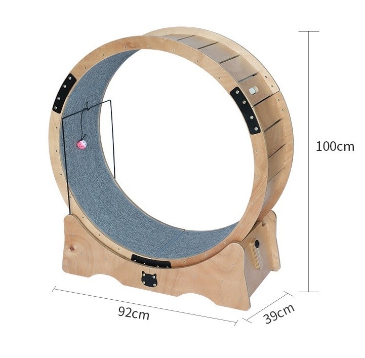 Cat Climbing Frame Fiberboard Cat Wheel Treadmill Silent Exercise Running Toy per gatti