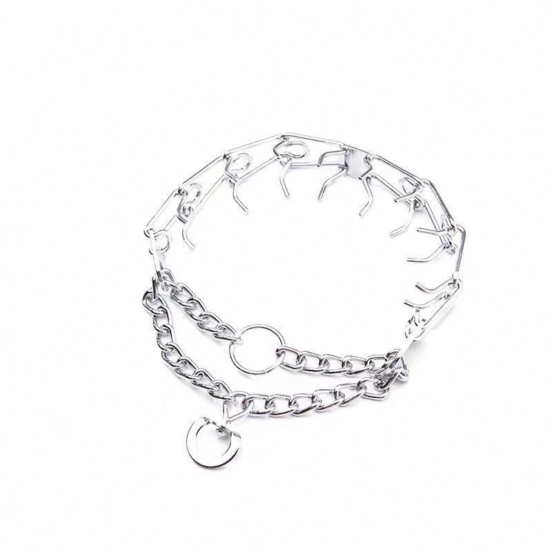 Collare da cane d' argento per addestramento degli animali domestici Collare Aheasoun Prong Collare Choke Collare Pinch Collar