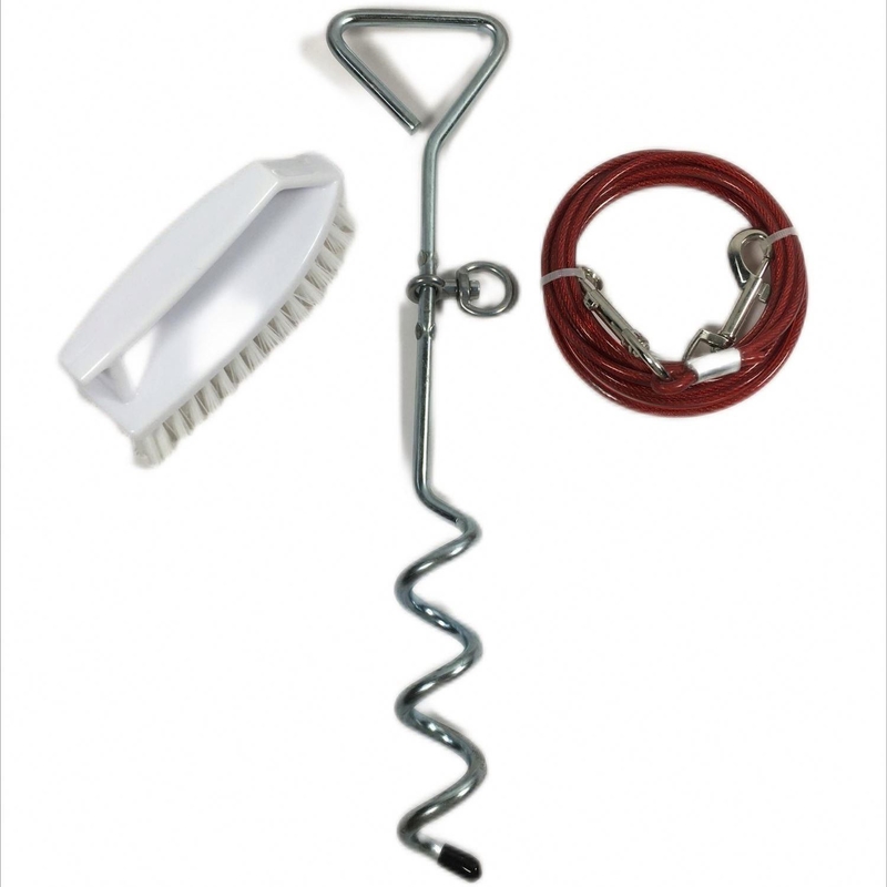 Attività all'aria aperta Dog Tie-Out Stake con 100-150kg/220-330lbs capacità di peso del guinzaglio