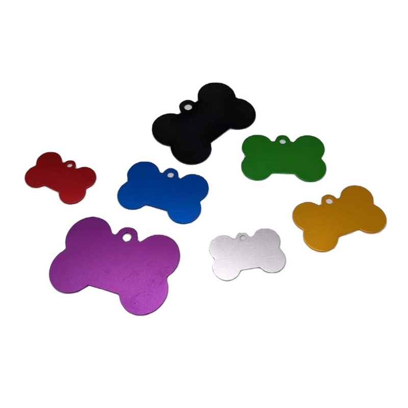 Tag per cani a colori multipli Tag per cani in lega di alluminio con disegno personalizzato