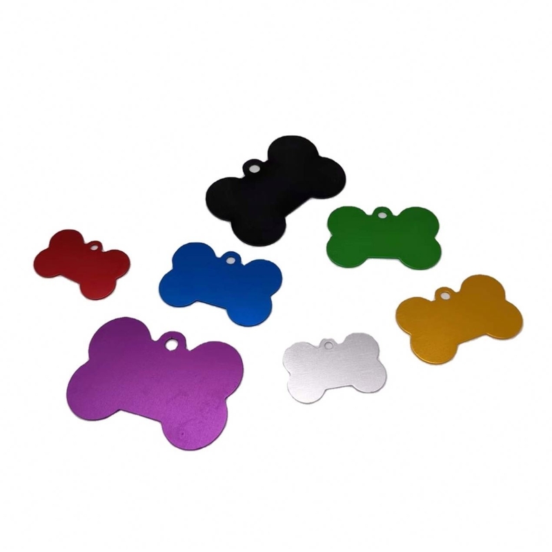 NO Custom Your Logo Bone Multi Color Aluminum Dog Name Tag Dog Tags Acciaio inossidabile