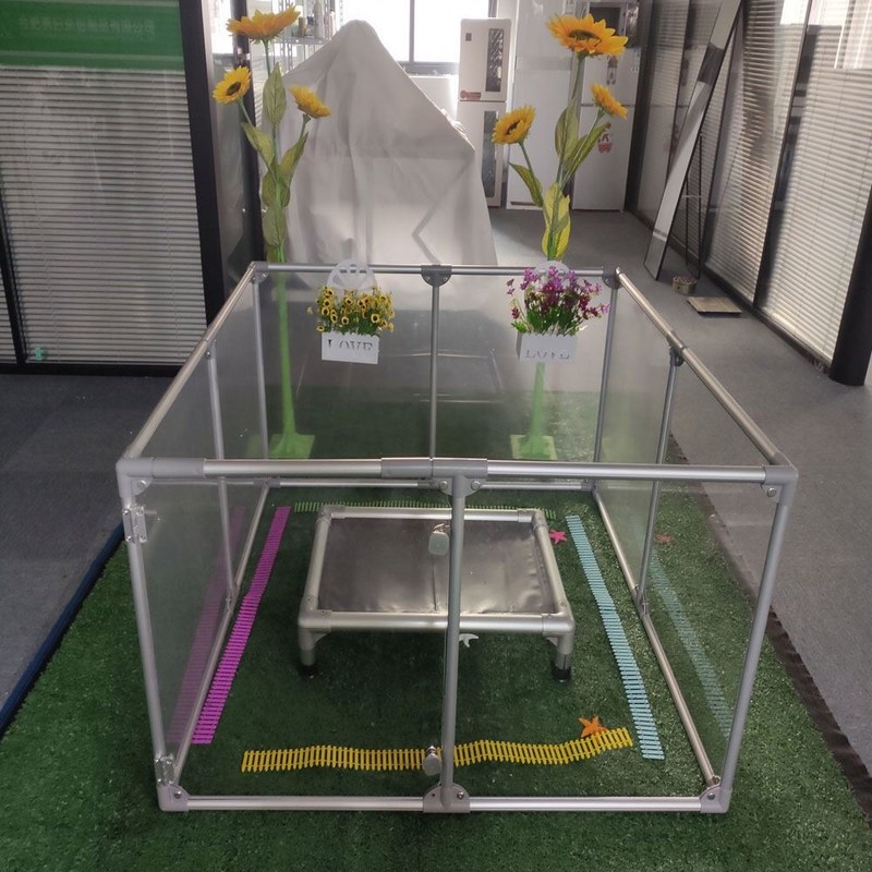 6063/6061/6005/6082/6060 Leghe acriliche pieghevoli recinzione per animali domestici Disegno trasparente per interni