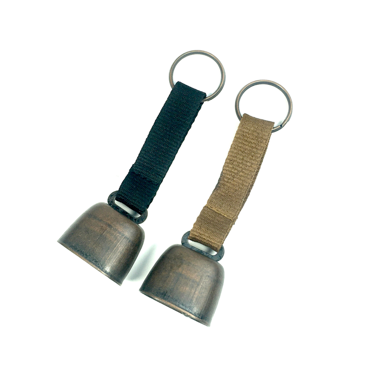 Manicotto Campanella a treccia Mini Cane da compagnia Campanella da vacca per escursioni e campeggi 120mm*35mm Marrone