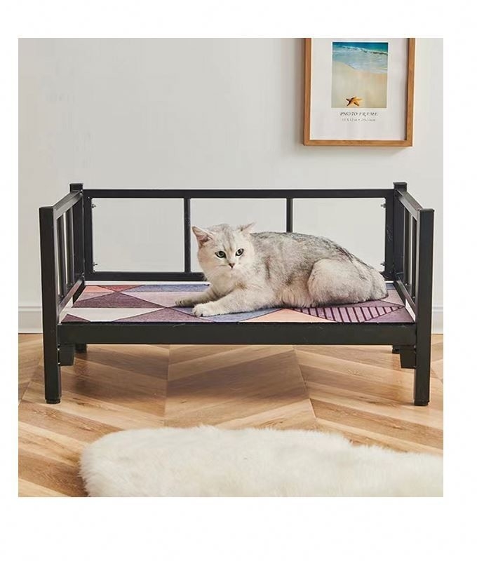 Materasso per animali domestici Non incluso Metallo impermeabile Letto per cani elevato Letto per cani e gatti in rotino
