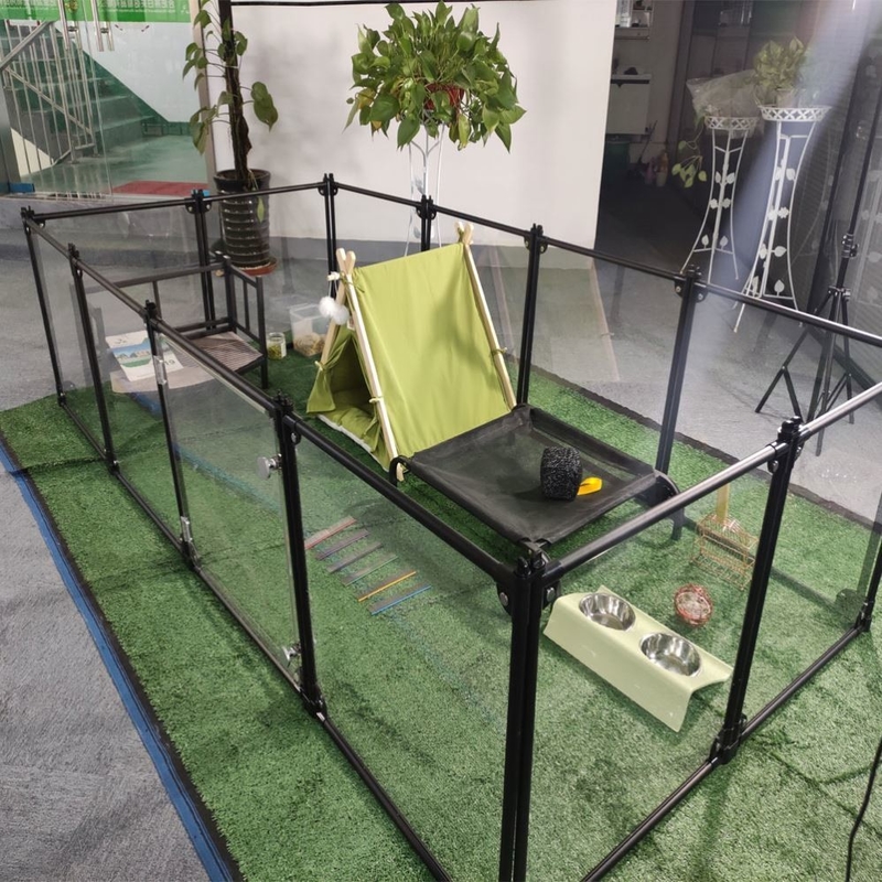 Chiusura a pulsante 12 pannelli Playpen acrilico per cani per un facile addestramento e portabilità degli animali domestici